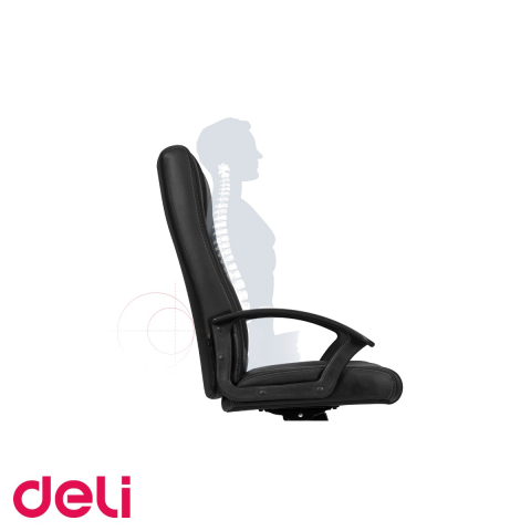 Scaun de birou executiv Deli 4514, tapiterie imitatie piele, ergonomic, reglabil pe inaltime, pentru birou [3]