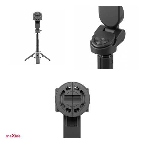 Selfie stick cu trepied universal si suport magnetic, Maxlife BT MagSafe MXST-200, lungimea tijei 18cm, distanta dintre brate 5.5 - 9cm, bluetooth incorporat [3]
