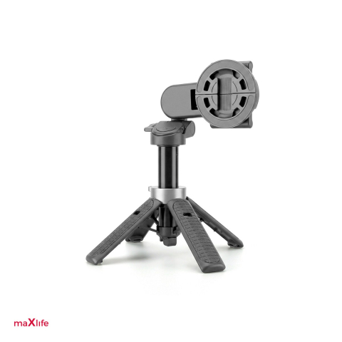 Selfie Stickuri & Stative pentru Smartphone - Selfie stick cu trepied universal si suport magnetic, Maxlife BT MagSafe MXST-200, lungimea tijei 18cm, distanta dintre brate 5.5 - 9cm, bluetooth incorporat