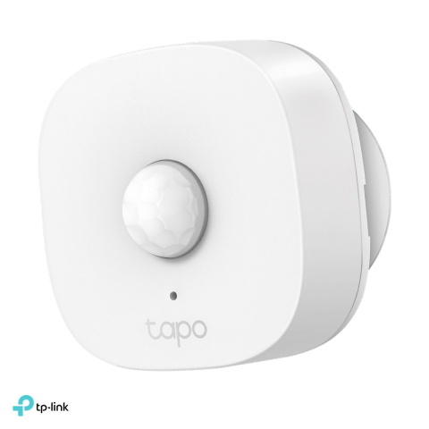 Smart home - Senzor smart de miscare TP-Link Tapo T100, 868 MHz, necesita hub Tapo, detectie pana la 7 m la 120 de grade, baterie CR2450, alb