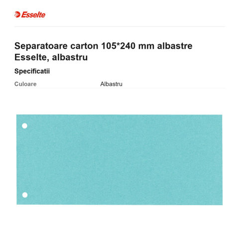 Separatoare carton 105*240 mm albastre Esselte, albastru [2]