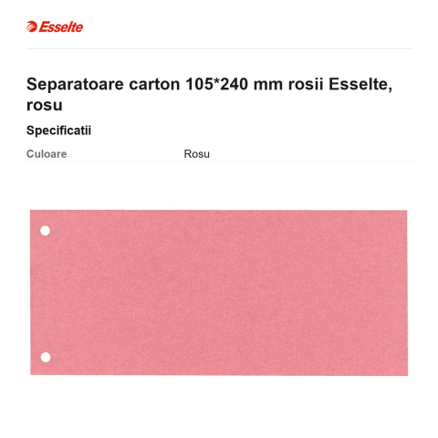 Separatoare carton 105*240 mm rosii Esselte, rosu [2]