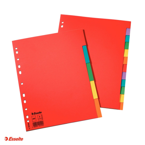 Separatoare Esselte, carton, A4, 5 taste, fara sumar, pentru arhivare, multicolor [3]