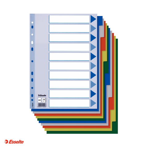 Separatoare Esselte, plastic, A4, 10 taste, pentru arhivare, multicolor [3]