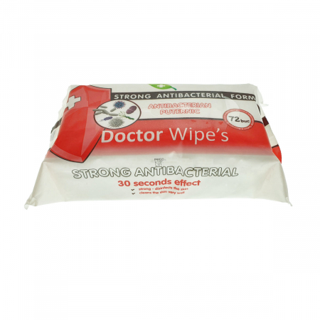 Servetele umede igienice antibacteriene Doctor Wipe's 72 buc [1]