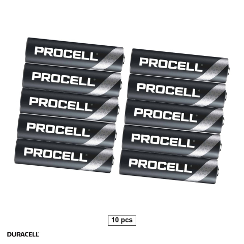 Energy - Set 10 baterii alcaline AA LR6 Duracell Procell, 1.5 V, 14.5 x 50.5 mm, in cutie