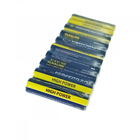 Set 10 baterii alcaline AAA R3, Esperanza High Power 95981, 1.5V [1]