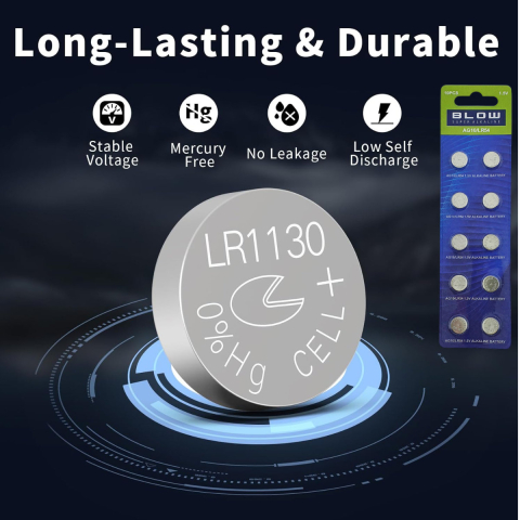 Set 10 Baterii Buton AG10 (L1131, 389, 390, G10) - Alimentare 1.5V pentru Ceasuri, Cantare, Dispozitive Smart Home si Electronice Mici - 83mAh [1]
