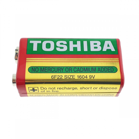 Set 10 baterii de 9V, Toshiba Heavy Duty, 6F22, ambalate in folie [3]