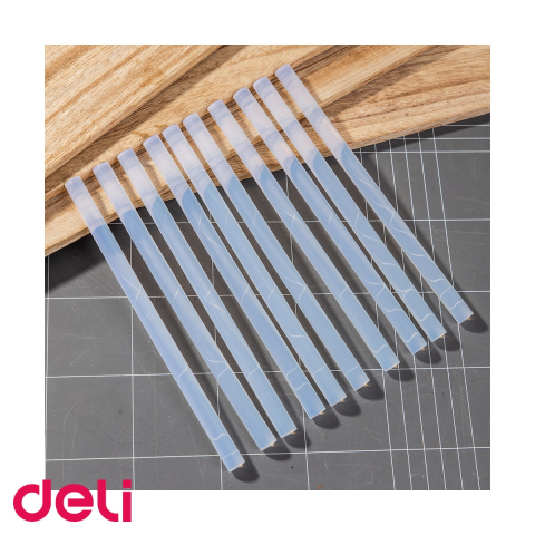 Set 10 batoane lipici transparent hot melt Deli, 11x200 mm, compatibil cu pistoale de lipit [4]