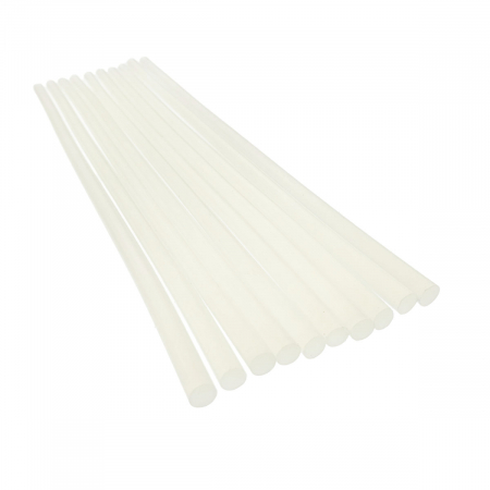 Set 10 bucati bare din silicon semitransparent 7mm diametru x 270mm lungime, 10g, pentru pistol de lipit [1]