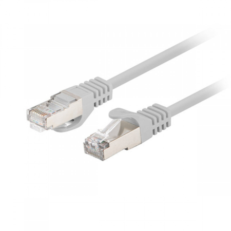 Set 10 cabluri retea-patchcord CAT6 FTP, Lanberg 43613, 2 X RJ45, lungime 50cm, AWG26, 10Gb/s-250MHz, de legatura retea, ethernet, gri [1]