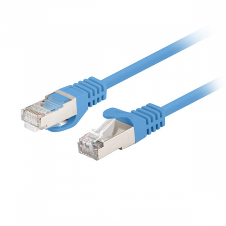 Set 10 cabluri retea-patchcord CAT6 FTP, lanberg 43630, 2X RJ45, lungime 25cm, AWG26, 10Gb/S - 250MHZ, de legatura retea, ethernet, albastre [1]