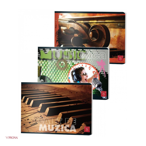 Set 10 caiete Pigna Muzica Color, 24 file, 17x24 cm [3]
