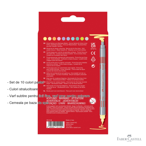 CARIOCA 10 CULORI PASTEL 2 CAPETE FABER-CASTELL [1]