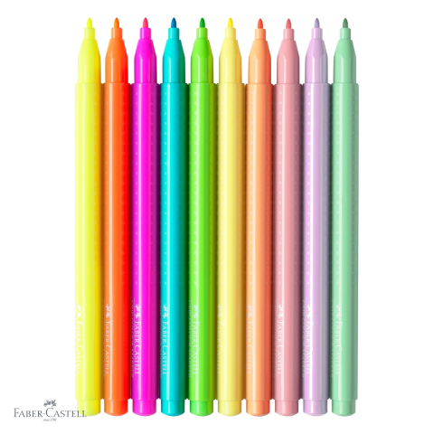 CARIOCA 10 CULORI PASTEL SI NEON GRIP FABER-CASTELL [3]