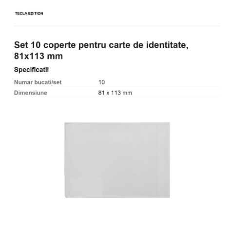 Set 10 coperte pentru carte de identitate, 81x113 mm [2]