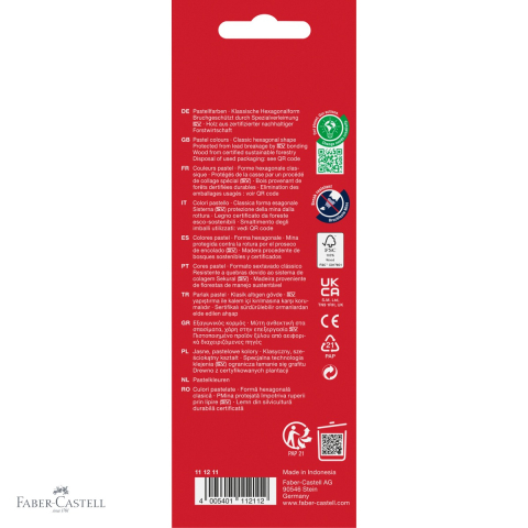 Set 10 creioane colorate pastel Faber-Castell, forma triunghiulara ergonomica, pentru copii si scolari [3]