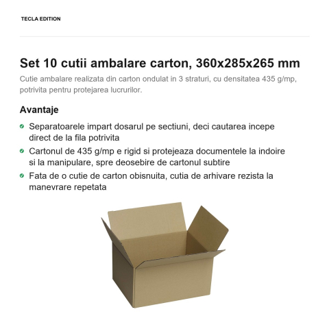 Set 10 cutii ambalare carton, 360x285x265 mm [1]
