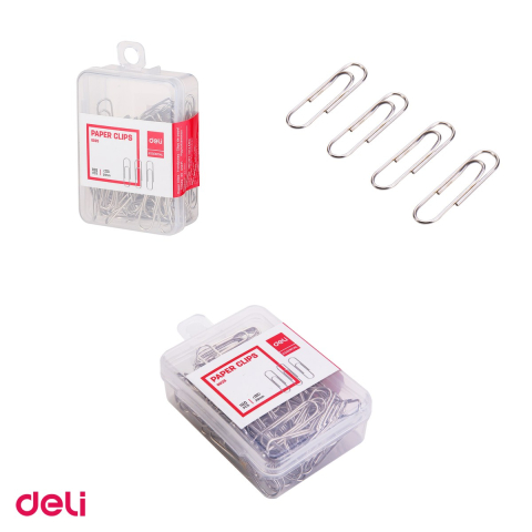 Set 10 cutii de plastic cu agrafe Deli din metal, 29 mm, 100 bucati pe cutie [3]