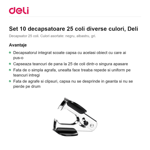 Set 10 decapsatoare 25 coli diverse culori, Deli [1]