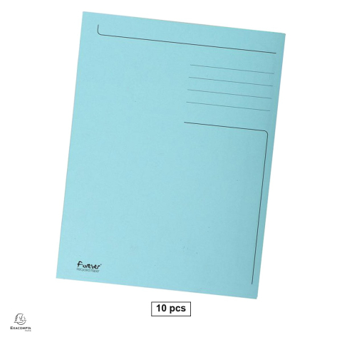 Dosare carton - Set 10 dosare Exacompta A4, din carton, plic, 250 g/mp, albastru, 240x320 mm