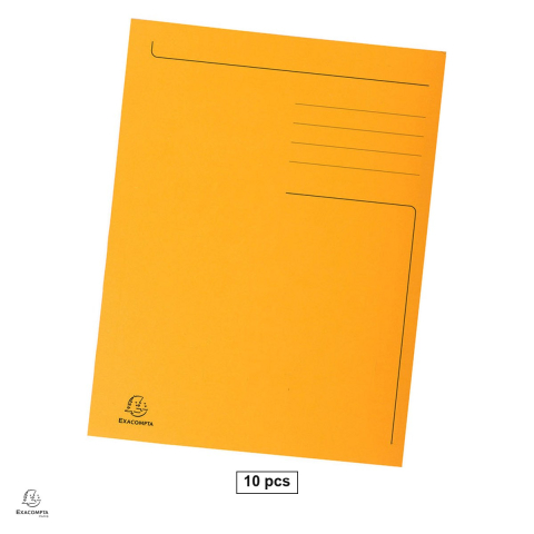 Dosare carton - Set 10 dosare Exacompta A4, din carton, plic, 250 g/mp, portocaliu, 240x320 mm