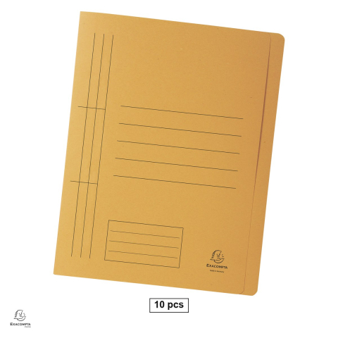 Dosare carton - Set 10 dosare Exacompta, din carton, sina, 250 g/mp, portocaliu