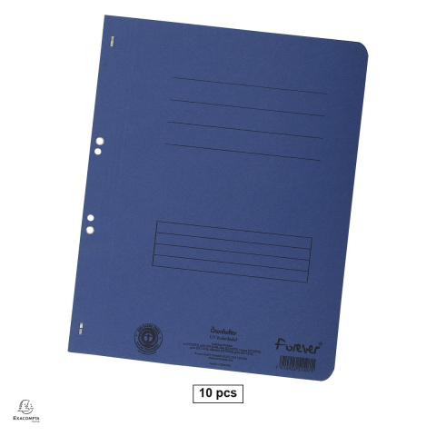 Birotica papetarie - Set 10 dosare Exacompta Falken, din carton, capse 1/1, albastru