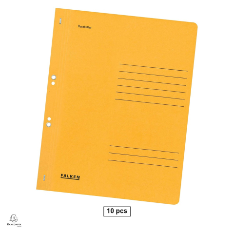 Dosare carton - Set 10 dosare Exacompta Falken, din carton, capse 1/1, galben