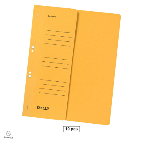 Dosare carton - Set 10 dosare Exacompta Falken, din carton, capse 1/2, galben