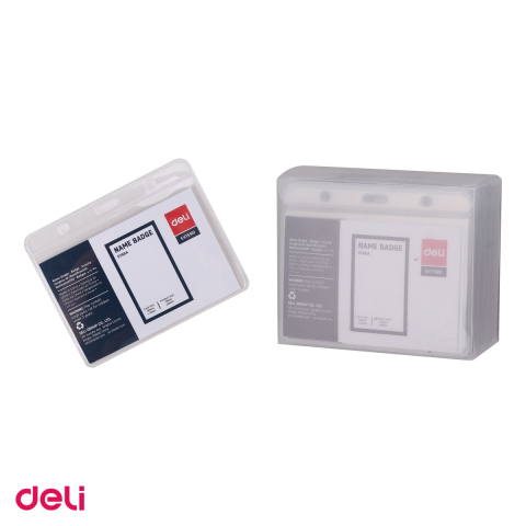 Set 10 ecusoane orizontale 105x70mm pentru Carduri Mari, cu Sistem Versatil de 3 Gauri pentru Prindere, Suport Flexibil Badge, Model 5756A [3]