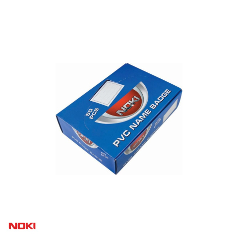 Set 10 ecusoane orizontale NOKI, din plastic flexibil, cu ac si clema, transparent, 90x50 mm [3]