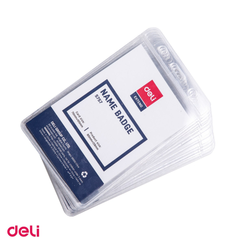 Set 10 ecusoane verticale flexibile 70x105mm cu Snur Reglabil si Clip, Set Complet pentru Badge-uri Verticale Mari, Model 5757 [4]