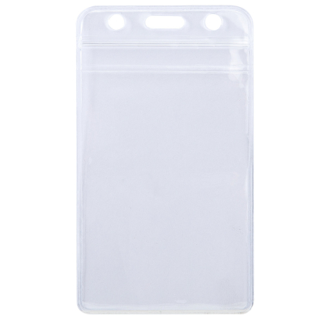 Identificare si Badge-uri - Set 10 Ecusoane Verticale Impermeabile 56x91mm cu Zip Ermetic si Prindere Universala - Suporturi pentru Badge-uri Verticale, Model 5759