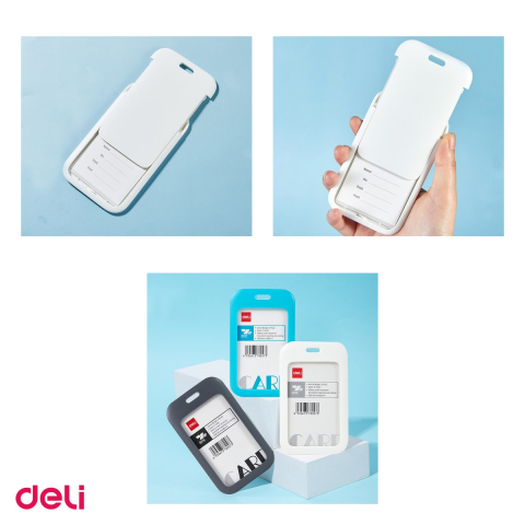 Set 10 ecusoane verticale rigide ABS cu Snur Textil si Clip, Set Complet, Sistem Glisant Vertical, Model EF423, Culori Asortate [3]