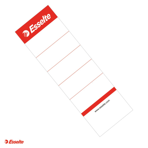 Hartie - Set 10 etichete pentru biblioraft Esselte, interschimbabile, carton, 75 mm, alb