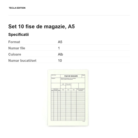 Set 10 fise de magazie, A5 [2]