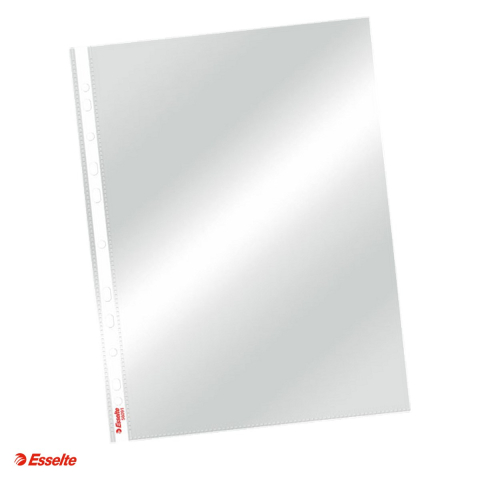Folii de protectie - Set 10 folii de protectie Esselte, PP, A4, 105 microni, cristal, pentru arhivare, incolor