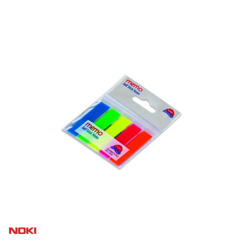 Set 10 indexuri autoadezive NOKI din plastic semitransparent, 12x45 mm, 5 culori cu 25 file, multicolor [3]