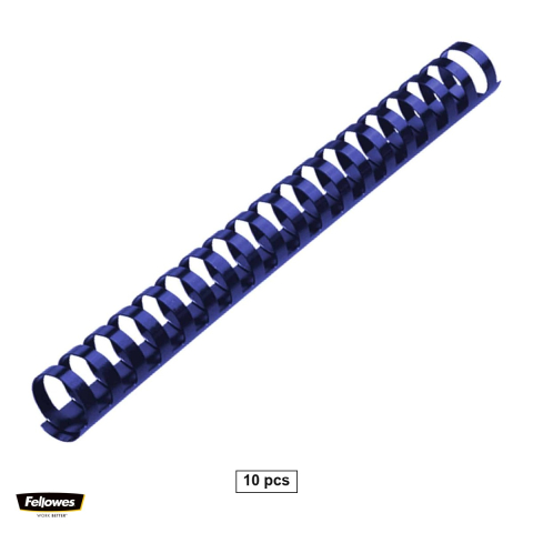 Birotica papetarie - Set 10 inele de indosariere Fellowes din plastic de 16 mm, pentru 101-120 coli, albastre