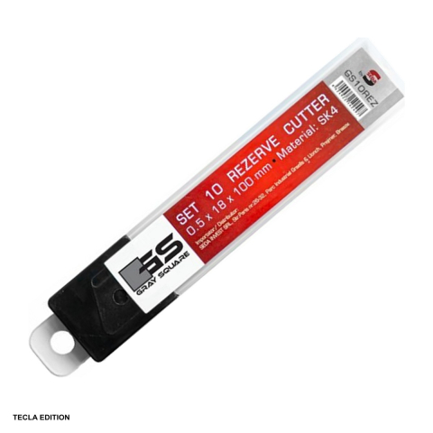 Bricolaj - Set 10 lame de rezerva pentru cutter, 18 mm, 0.5x18x100 mm, otel SK4
