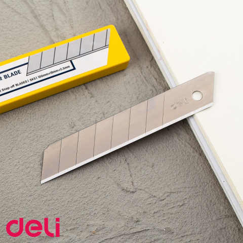 Set 10 lame inox pentru cutter mare Deli, 100x18x0.5 mm, taiere precisa si durabila [3]