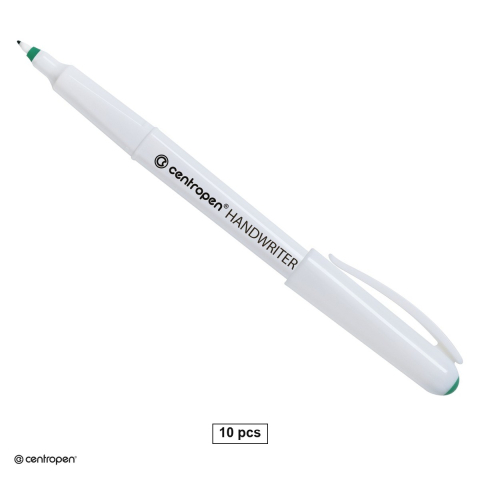 Linere - Set 10 linere Centropen 4651 M, varf 0.5 mm, zona de prindere triunghiulara, verzi