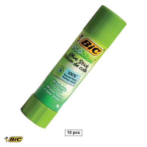 Bricolaj - Set 10 lipiciuri stick Bic, 8 g, pe baza de apa, lavabil