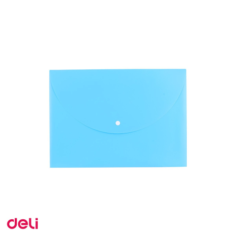 Set 10 mape Deli A4, din plastic, 1 compartiment, buton diverse. culori, asortat neon [4]