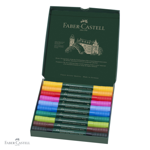 Set 10 markere acuarela Faber-Castell Albrecht Durer, varf dublu pensula si fetru, pentru schite si pictura [3]