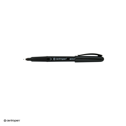 Set 10 markere permanente pentru CD/DVD Centropen 4616, varf rotund 0.6 mm, cerneala neagra [4]
