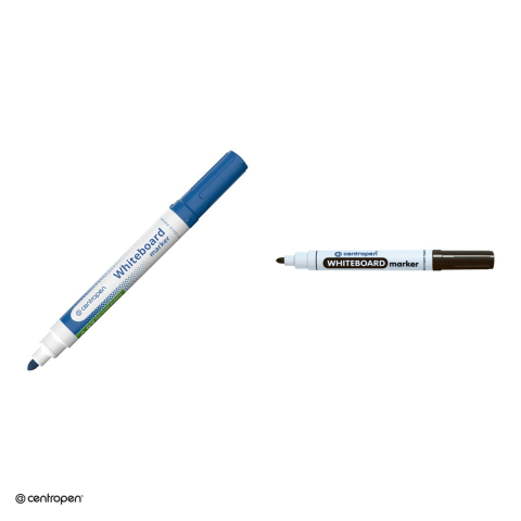 Set 10 markere whiteboard Centropen 8559, varf rotund 2.5 mm, cerneala neagra [3]