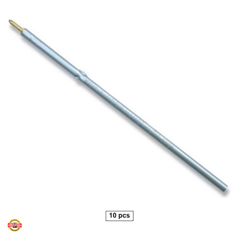 Mine, rezerve si cerneala - Set 10 mine pix Koh-I-Noor X10 din plastic, varf 1 mm, lungime 106.8 mm, albastre